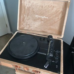 Crosley velvet rose gold record player